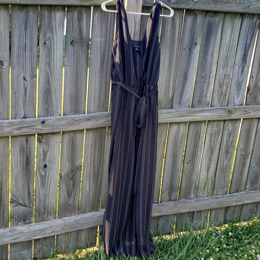 City Chic Black and white stripped Maxi Dress